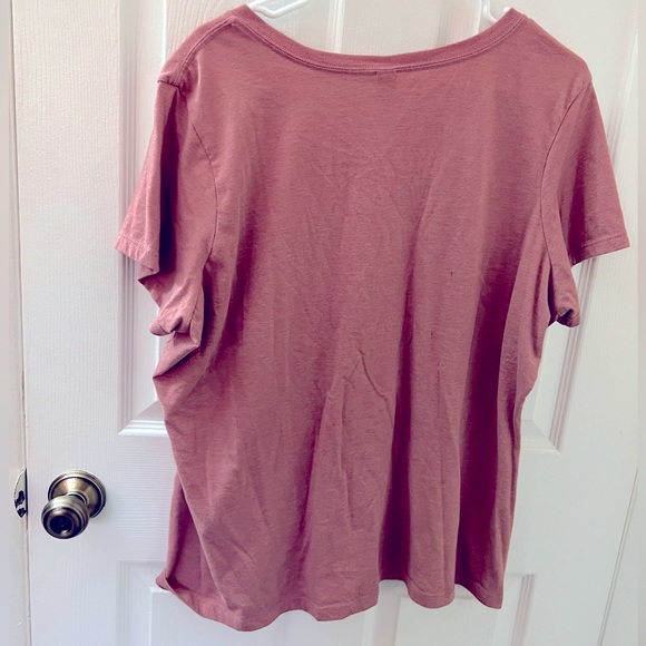 Women’s 3X Bride Squad V-Neck Pink Short Sleeve Tee w/ White Script - Picture 3 of 3